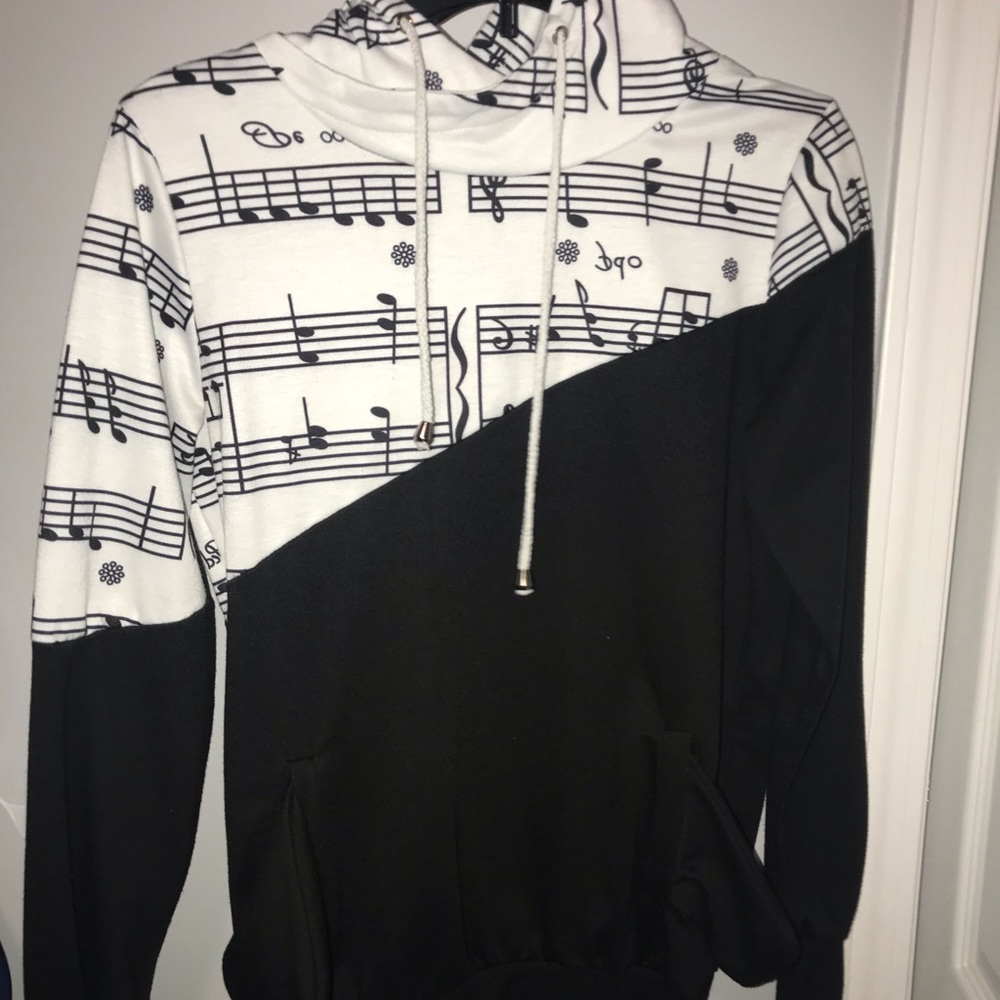 Hoodie with music notes